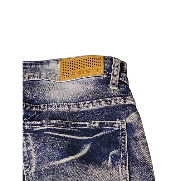 Encrypted Skinny Fit Jeans Mens Sz 30 Blue Denim Grunge Distressed Streetwear - Picture 9 of 10